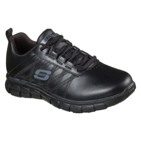 SKECHERS 76576EC SURE TRACK - ERATH SR SKECHERS NŐI MUNKACIPŐ, fekete (VÉDELEM NÉLKÜL)