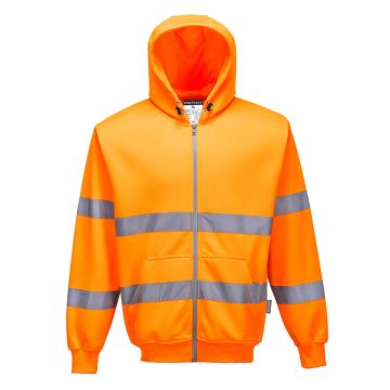 B305ORR4XL Portwest Hi-Vis zipzáros pulóver