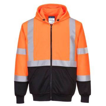 B315OBR4XL Portwest Hi-Vis kéttónusú kapucnis pulóver