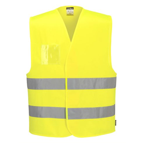C475YERL/XL Portwest Jól láthatósági mellény - azonosítókártya tartóval