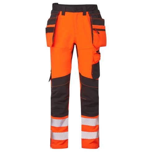 DX454OBR28 DX4 Hi-Vis nadrág lecipzározható lengőzsebbel