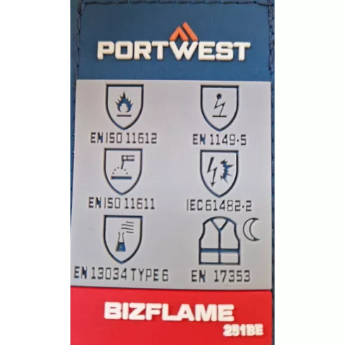FR609NARS Portwest Bizflame Work+ lángálló kabát