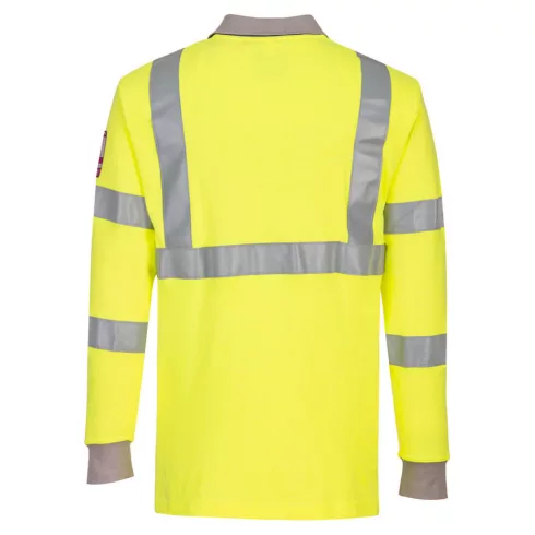 FR77YERL Portwest Modaflame Hi-Vis Polo Shirt
