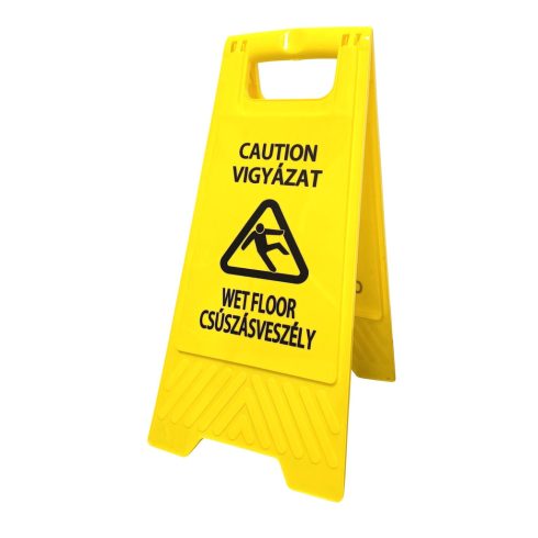 HV20YER Portwest Csúszásveszély figyelmeztető tábla (magyar/angol)