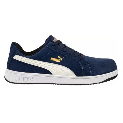 Puma Iconic Suede Navy LOW S1PL ESD FO HRO SR munkavédelmi cipő, tengerészkék