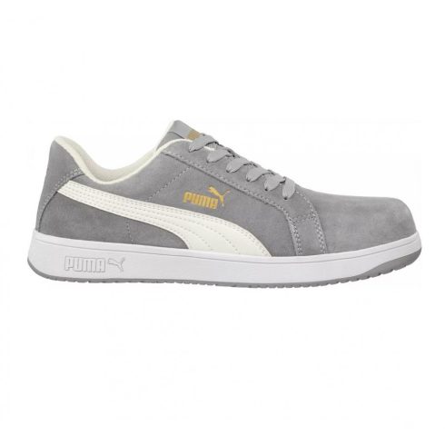 Puma Iconic Suede Grey LOW S1PL ESD FO HRO SR munkavédelmi cipő, szürke