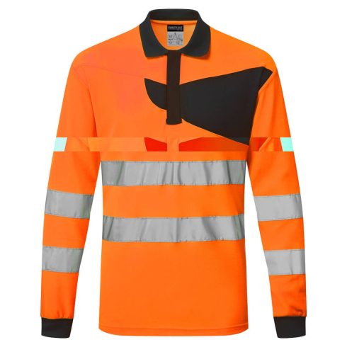 PW220OBRM Portwest PW2 Hi-Vis Polo Shirt L/S