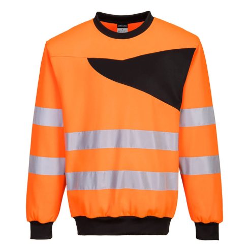 PW277OBRXL Portwest PW2 Hi-Vis Crewneck Sweatshirt