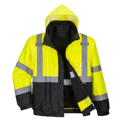 S365YBR5XL Portwest Hi-Vis prémium 3 az 1-ben bomber kabát