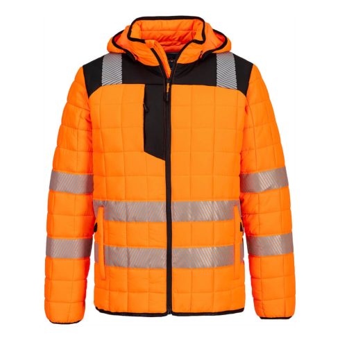 T165OBRL Portwest PW3 Hi-Vis Square baffle kabát