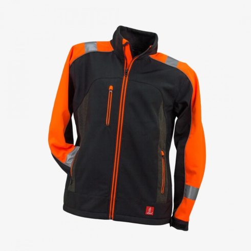 Urgent kabát softshell fekete/UV narancs GL-8364